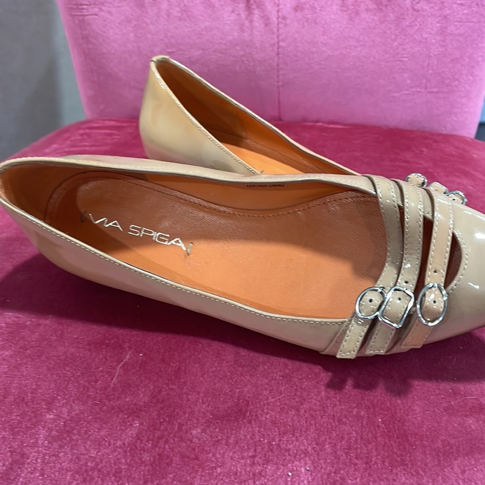 Via Spiga nude patent flats - Picture 2 of 3